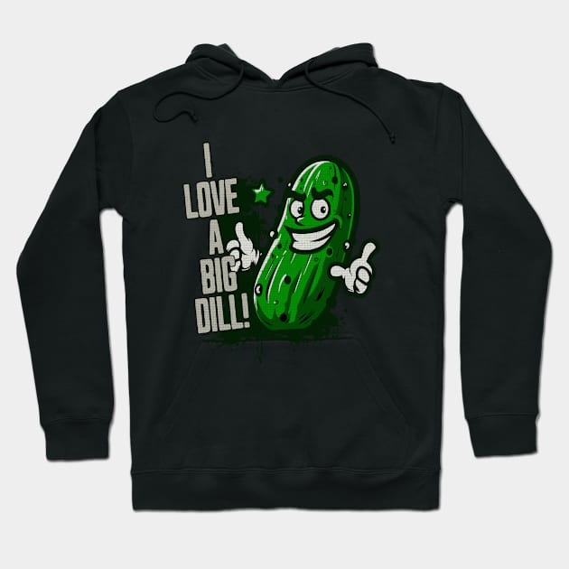 Funny Rude Humor Pickle Lover Lgbt Rainbow Big Dill Pickle Hoodie by Outrageous Flavors